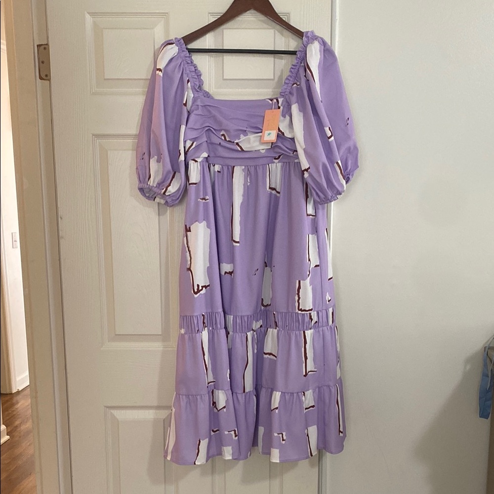 Elegant Purple Women's Dress - Size Small